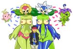 absurd_res anonymous_artist armwear bandai_namco big_dom_small_sub blush blushing_profusely breasts camel_toe cel_shading choker cleavage clitoris clothed clothing clothing_aside cute_fangs digimon digimon_(species) digital_drawing_(artwork) digital_media_(artwork) digivice dominant elbow_gloves elemental_creature elemental_humanoid evolution_(transformation) fangs female flora_fauna flower genitals gloves group handwear hi_res human humanoid jewelry lalamon larger_female legwear male mammal necklace nipples palmon panties panties_aside plant plant_humanoid shaded sibling_(lore) size_difference smaller_male stockings sunflower sunflowmon tagme teeth toothy_grin transformation trio twins_(lore) underwear underwear_aside