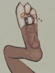 3_toes ambiguous_gender antennae_(anatomy) anthro arthropod big_eyes clothing duo fangs feet foot_focus footwear inside_sock miii_cho raised_foot semi-anthro sleeping socks teeth toeless_footwear toeless_socks toes