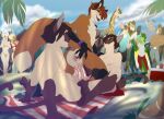 anthro anthro_on_anthro anus arno_(peritian) avian balls bikini biped breasts brother_(lore) brothers_(lore) brown_hair canid canine canis cato_(peritian) celio_(peritian) clothed clothing dipstick_tail domestic_cat domestic_dog equid equine erection felid feline felis fox genitals giraffe giraffid glans group hair hi_res horn horse humanoid_genitalia humanoid_penis incest_(lore) interspecies intraspecies lion male male/male mammal markings pantherine penis peritian rhinoceros siamese sibling_(lore) swimwear tail tail_markings trio_focus twins_(lore) two-piece_swimsuit
