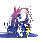  0olqplo0 1girl blue_cape blue_eyes cape cosplay galaxia_(sword) hair_ornament hairclip holding holding_sword holding_weapon kirby:_planet_robobot kirby_(series) looking_at_viewer meta_knight meta_knight_(cosplay) one_eye_closed rayman_limbs solo susie_(kirby) sword weapon 