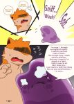 comic darrow0 ditto_(pokemon) english_text forest generation_1_pokemon generation_2_pokemon hi_res kuro_(darrow) male nintendo plant pokemon pokemon_(species) quilava speech_bubble text tree yuel