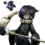  bad_link black_licorice cookie cookie_run cookie_run:_kingdom cookie_run:_ovenbreak death_(entity) food grim_reaper highres holding holding_scythe licorice_cookie licorice_servants original scythe skull spookycatzzz 