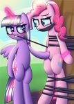  absurd_less bdsm bondage bound duo equine female female/female friendship_is_magic gag horn horse magic mammal mouth_hold my_little_pony pegasus pinkie_pie(mlp) pony rope sweat t.f.a.n.c.s. twilight_sparkle_(mlp) winged_unicorn wings 