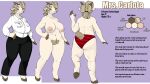 absurd_res anthro big_breasts blonde_hair bovid breasts brown_hooves caprine carlota_ungula_(h_dc) cheating_wife clothed clothed_anthro clothed_female clothing dark_pants digit_ring engagement_ring female goat gold_piercing gold_ring grey_hair h_dc hair hi_res hooves humanoid infidelity jewelry mammal mature_anthro mature_female model_sheet nipples nude piercing pubes red_clothing red_underwear ring simple_background solo thick_thighs underwear white_blouse white_body yellow_eyes