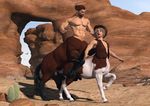  3d_(artwork) animal_genitalia animal_penis balls biceps big_balls big_penis blonde_hair brown_fur brown_hair centaur cowboy digital_media_(artwork) equine equine_penis equine_taur from_behind_position fur hair hooves horse hybrid interspecies larger_male male male/male mammal mounting muscular pecs penis priapus_of_milet romantic_couple sex size_difference taur 