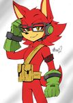  2017 akatsukishiranui-fox anthro canine custom_character_(sonic_forces) eyewear fur glasses male mammal simple_background solo sonic_(series) sonic_forces video_games white_background wolf 