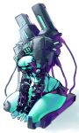anoxthon clothing female hi_res humanoid latex latex_clothing machine metallic_body mindflayer_(ultrakill) new_blood_interactive robot robot_humanoid solo teal_body tendrils torn_clothing ultrakill