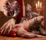 3d_(artwork) anal anal_penetration animal_genitalia anthro baldur&#039;s_gate baldur&#039;s_gate_3 beepyromancer blue_tongue bodily_fluids candle cheek_spikes chin_horn claws cutaway digital_media_(artwork) dragonborn_(dnd) dungeons_and_dragons duo erection face_tentacles facial_horn facial_spikes genital_fluids genital_slit genitals hand_on_belly hasbro hi_res horn inside interspecies larian_studios leg_grab lying male male/male male_penetrated male_penetrating male_penetrating_male mind_flayer multiple_images muscular muscular_anthro muscular_male nude on_back on_rug open_mouth penetration penis pillow precum purple_body purple_eyes purple_penis purple_skin raised_hips red_body red_scales rug scales scalie sex sitting slit_penetration slit_play spikes spikes_(anatomy) teeth tentacle_sex tentaclejob tentaclejob_while_penetrated tentacles teratophilia the_dark_urge_(baldur&#039;s_gate) the_emperor_(baldur&#039;s_gate) tongue triple_penetration white_body white_scales wizards_of_the_coast
