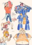 2024 absurd_res adeptus_astartes ankylosaurian ankylosaurid ankylosaurus anthro armor artist_name asian_clothing belly benjamin_mcknight beverage blonde_hair blue_body blue_scales blush bone_frill bottomwear brown_body brown_hair brown_scales buster_(iwhtg) cavemanon_studios cellphone ceratopsian chainsword chinese_clothing chinese_dress chris_chan clothing coach_solly container cosplay crop_top crossover crossover_cosplay cuirass cuisse cup denim denim_bottomwear denim_clothing digital_drawing_(artwork) digital_media_(artwork) dilophosaurid dilophosaurus dinosaur dress east_asian_clothing electronics english_text eyelashes eyewear female frill_(anatomy) front_view glasses greaves group hadrosaurid hair haplorhine hi_res human i_wani_hug_that_gator inco_(iwhtg) jacket jeans kiara_(iwhtg) light-skinned_male light_body light_skin lips lipstick long_hair long_tail machine makeup male mammal midriff monkey multicolored_body multicolored_scales navel open_mouth open_smile ornithischian ornithopod overweight overweight_anthro overweight_male pants parasaurolophus pauldron phone plackart poleyn power_armor prehistoric_species primate randy_payne red_eyes red_hair red_lipstick reptile rerebrace scales scalie shirt short_hair signature simian_(species) smartphone smile snout sonichu_(series) sonichu_medallion spiked_tail spikes spikes_(anatomy) tail tan_body tan_scales tassets tea tea_cup teeth text theropod thick_lips thick_thighs thyreophoran topwear triceratops two_tone_body two_tone_scales vest volan_art warhammer_(franchise) warhammer_40000 wide_hipped_anthro wide_hipped_female wide_hips