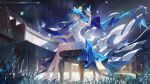  0jae 1girl absurdres armlet aurora bare_legs blue_butterfly blue_hair blue_veil breasts bug butterfly butterfly_on_hand commentary dress english_commentary from_side grand_piano hand_up heel-less_heels high_heel_sandals highres instrument jewelry large_breasts legs long_hair looking_at_viewer on_bench outdoors piano piano_bench purple_eyes sandals shorekeeper_(wuthering_waves) sitting sleeveless sleeveless_dress solo veil white_dress wide_shot wuthering_waves 