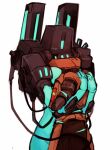 anoxthon blush duo female female/female happy hi_res hug humanoid looking_at_another machine metallic_body mindflayer_(ultrakill) new_blood_interactive robot robot_humanoid streetcleaner_(ultrakill) teal_body tendrils ultrakill