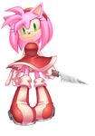  2013 amy_rose clothing female gloves hedgehog knife mammal sasisage solo sonic_(series) video_games 