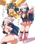  :d alternate_breast_size armpit_peek ass bare_shoulders beanie black_legwear black_vest blue_eyes blue_hair blush boots bracelet breasts cleavage fellatio_gesture forced foreshortening from_behind full_body gen_1_pokemon glowing glowing_eyes half-closed_eyes hand_up hat highres hikari_(pokemon) holding holding_poke_ball hypno hypnosis jewelry knee_boots kneehighs konno_tohiro large_breasts long_hair looking_at_viewer looking_back mind_control motion_lines naughty_face open_mouth out_of_frame outstretched_arm panties pantyshot pantyshot_(standing) pink_footwear pink_scarf pink_skirt pleated_skirt poke_ball pokemon pokemon_(creature) pokemon_(game) pokemon_dppt scarf shadow shiny shiny_skin sideboob simple_background skirt skirt_lift smile standing sweat thick_thighs thighs tongue tongue_out translated underwear v vest watch white_background white_hat white_panties wristwatch 