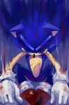  2013 anthro blood bloomth clothing crying gloves hedgehog male mammal scar solo sonic_(series) sonic_the_hedgehog tears 