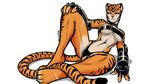  cat cat_tail clothed clothing feline female fur gold_fur ionic44 looking_at_viewer luigiix mammal skimpy solo stripes thick_thighs tiger underwear white_fur wide_hips wild_(luigiix) yellow_eyes 