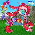 ambiguous_gender balloon balloon_animal canid canine canis chao_(sonic) dachshund domestic_dog hi_res hunting_dog inflatable letter_block mammal morgue2025 sega solo sonic_the_hedgehog_(series) toy_block toy_dog