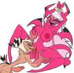 anthro arms_tied bound breast_grab breasts cunnilingus demon duo erection female hand_on_breast helluva_boss imp larger_female looking_pleasured male male/female oral pixelz sex size_difference spread_legs spreading striker_(helluva_boss) succubus vaginal verosika_mayday
