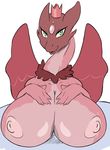  big_breasts breasts dragon dragon_princess female huge_breasts looking_at_viewer scalie seii3 solo towergirls 