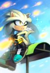  2015 anthro bloomth hedgehog male mammal silver_the_hedgehog solo sonic_(series) 