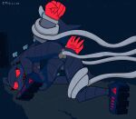 2023 5_fingers absurd_res ambiguous_gender angry anthro artist_name ass_up beltz_(jumpbreak96) black_body black_ears blue_blush blush breasts clothing crisiscum eyelashes female fingers footwear from_behind_position glistening glistening_body grey_tentacles head_down head_down_ass_up hi_res lagomorph leporid long_ears looking_back mammal medium_breasts open_mouth penetration pupils rabbit red_eyes red_hands red_sclera restrained restrained_arms restrained_by_tentacles restrained_leg sex shaded sharp_teeth shoes solo teeth tentacle_creature tentacle_in_vagina tentacle_penetration tentacles text torn_clothing vaginal vaginal_penetration white_text