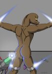 alien anthro arbiter_(halo) balls butt digital_media_(artwork) fucking_machine genitals halo_(series) hi_res imminent_anal long_penis looking_back machine male mandibles microsoft nude penis rear_view restrained sangheili solo spinal22 thel_&#039;vadam xbox_game_studios