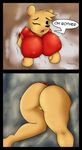  2017 absurd_res anthro bear big_breasts big_butt bottomless breasts butt clothed clothing crossgender disney english_text erect_nipples female hi_res huge_breasts huge_butt mammal neronova nipple_bulge nipples solo text winnie winnie_the_pooh_(franchise) 