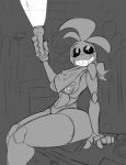 5_fingers absurd_res animatronic anthro artist_name avian balloon bav beakless bedroom_eyes bib big_breasts bird breasts chicken clothing desk digital_drawing_(artwork) digital_media_(artwork) electronics eyelashes female female_anthro fingers five_nights_at_freddy&#039;s five_nights_at_freddy&#039;s_2 flashlight furniture galliform gallus_(genus) glistening_eyelids greyscale hi_res holding_flashlight holding_object inflatable inside looking_at_viewer machine monochrome narrowed_eyes on_desk panties paper phasianid phone robot robot_anthro rotary_phone scottgames security security_camera seductive sharp_teeth sitting smile solo table teeth text toy_chica_(fnaf) underwear white_eyes