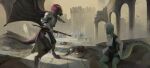 2025 anthro armor battle blood bodily_fluids castle death digital_drawing_(artwork) digital_media_(artwork) dragon fantasy female fortress gesture group guard hand_gesture hi_res horn human knight lizard male mammal melee_weapon military mythological_creature mythological_scalie mythology pointing polearm reptile sasha_shkip scalie shield ship smoke soldier spear sword tail vehicle warrior watercraft weapon wings