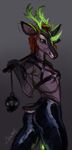 adeloo anthro breasts cervine deer female looking_at_viewer mammal riding_crop rubber sketch small_breasts smile solo whip 