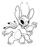  2015 3_toes 4_arms 4_fingers alien antennae back_spines chest_tuft claws digital_media_(artwork) disney ears_up experiment_(species) fangs head_tuft lilo_and_stitch multi_arm multi_limb notched_ear open_mouth secoh2000 simple_background small_tail solo stitch toes tuft white_background 