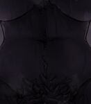 absurd_res anthro biped black_body black_fur bodily_fluids breasts front_view fur grey_background gynomorph heart_symbol hi_res intersex knotting malo navel penetration penile penile_penetration pov_blowjob pubes receiving_pov scp-1471-a scp_foundation seraziel sex simple_background solo sweat