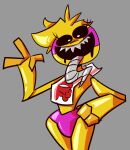 2023 3_fingers absurd_res among_us animatronic anthro avian bav beakless bird black_sclera blonde_hair bodily_fluids chicken clothing crewmate_(among_us) digital_drawing_(artwork) digital_media_(artwork) drooling eyelashes female female_anthro fingers five_nights_at_freddy&#039;s five_nights_at_freddy&#039;s_2 galliform gallus_(genus) gesture glistening glistening_arms glistening_body glistening_clothing glistening_legs glistening_panties glistening_teeth glistening_thighs glistening_tongue glistening_underwear grey_background grey_teeth grey_tongue hair hand_gesture hand_on_hip hand_on_own_hip hi_res innersloth long_tongue looking_at_viewer machine metal_teeth open_mouth open_smile orange_fingers panties phasianid pink_cheeks pink_clothing pink_panties pink_underwear print_bib robot robot_anthro saliva scottgames sharp_teeth simple_background smile solo standing teeth thumbs_up tongue tongue_out toy_chica_(fnaf) underwear white_bib white_eyes wide_hipped_female wide_hips yellow_body