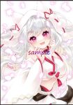  azur_lane bare_shoulders breasts detached_sleeves dog_girl dog_tail dress hands_up highres japanese_clothes large_breasts looking_at_viewer marker_(medium) mimi_(mini1474) official_alternate_costume red_eyes tail thick_eyebrows traditional_media underboob upper_body watermark wedding_dress white_hair wide_sleeves yuudachi_(azur_lane) yuudachi_(the_bride_of_solomon)_(azur_lane) 