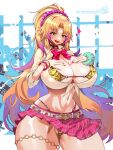  1girl :d amesuku_gyaru animal_print ass_visible_through_thighs bag bangle barbariana_(last_origin) belt bikini black_choker blonde_hair blush bow bowtie bracelet breast_suppress breasts buckle cameltoe cat_print cellphone choker cleavage collarbone collared_shirt curvy fang floating_paper gem gold_thighlet gradient_hair green_eyes green_gemstone green_scrunchie groin gyaru hair_ornament hair_scrunchie handbag heart heart-shaped_buckle heart_belt_buckle highleg highleg_bikini highres huge_breasts indoors jewelry kogal last_origin leopard_print leopard_print_bikini light_particles linea_alba long_hair long_sleeves looking_at_viewer micro_bikini microskirt midriff multicolored_hair nail_polish navel navel_piercing o-ring o-ring_bikini o-ring_bikini_bottom o-ring_choker o-ring_thigh_strap o-ring_top official_alternate_costume open_mouth paizuri_invitation paper parted_bangs partially_visible_vulva phone piercing pink_bow pink_bowtie pink_hair pink_nails pink_skirt pixiv_id plaid_clothes plaid_skirt pleated_skirt ponytail purple_scrunchie rabbit_print revealing_clothes school_uniform scrunchie shiny_skin shirt signature skirt smile solo standing stomach streaked_hair sweater swimsuit teeth thick_thighs thigh_strap thighs thong thong_bikini tied_shirt tongue twitter_username umigarasu_(kitsune1963) underboob very_long_hair white_belt white_shirt wide_hips wrist_scrunchie 