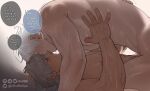 2boys anal blue_eyes bluesky_logo bluesky_username commentary completely_nude crossover english_commentary english_text from_side gojou_satoru grey_hair hand_on_another&#039;s_back hand_on_another&#039;s_chest hatake_kakashi jujutsu_kaisen lying male_focus male_penetrated multiple_boys naruto_(series) nipples nude on_back parted_bangs parted_lips patreon_logo patreon_username pectorals riffraffhellyea sex speech_bubble straddling sweat teeth twitter_logo twitter_username veins veiny_arms veiny_hands white_hair yaoi 