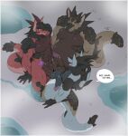2025 anthro balls biped black_body black_scales blue_balls blue_body blue_penis blue_tail brown_balls brown_penis casual_erection casual_frottage colored dialogue dialogue_box dragon english_text erection flight_rising genitals glans group hi_res horn humanoid_genitalia humanoid_penis magma_dragon male male/male mythological_creature mythological_scalie mythology open_mouth partially_submerged penis pink_glans purple_glans red_body red_eyes red_tail redhorn_(zerofox) ridgeback_(zerofox) scaled_balls scales scalie signature speech_bubble swiftwind_(zerofox) tail tan_body tan_tail text trio unusual_glans water yellow_sclera zerofox1000