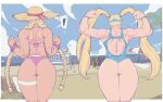  ass back_cutout back_muscles ball beach beach_umbrella belt biceps bikini blue_one-piece_swimsuit bracelet braid cammy_white chun-li clothing_cutout crowd elena_(street_fighter) flexing jewelry legs_together low_twin_braids luke_sullivan michel_teru muscular muscular_female ocean official_alternate_costume one-piece_swimsuit pink_bikini rainbow_mika ryu_(street_fighter) street_fighter street_fighter_6 street_fighter_v swimsuit tan tanlines thigh_belt thigh_strap thighs twin_braids twintails umbrella volleyball volleyball_(object) volleyball_net 