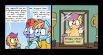  2017 bobthedalek bow_hothoof_(mlp) clothed clothing comic dialogue english_text equine female feral friendship_is_magic group hair horse male mammal multicolored_hair multicolored_tail my_little_pony open_mouth pegasus pony rainbow_hair rainbow_tail scootaloo_(mlp) text windy_whistles_(mlp) wings 