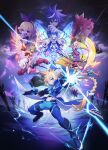  4boys 6+girls acura_(gunvolt) ahoge armor azure_striker_gunvolt azure_striker_gunvolt_2 azure_striker_gunvolt_3 blonde_hair braid braided_ponytail brown_hair butterfly_hair_ornament butterfly_wings chingisu dark-skinned_female dark_skin electricity energy_wings green_hair group_picture gun gunvolt hair_ornament headgear highres holding holding_gun holding_sword holding_weapon insect_wings japanese_clothes joule_(gunvolt) kirin_(gunvolt) leotard long_hair lumen_(gunvolt) luxia_(gunvolt) miko multicolored_hair multiple_boys multiple_girls official_art pantera_(gunvolt) pink_hair purple_hair red_hair roro_(gunvolt) shiden_(gunvolt) short_hair sword two-tone_hair weapon white_armor white_hair white_leotard wings yellow_cloak zed_(gunvolt) zonda_(gunvolt) 