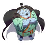  2015 cape clothing crossed_arms facing_viewer fish jinbe jinbei_(clothing) marine one_piece scar simple_background solo standing tattoo tusks wdh3905 white_background 