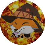  2017 anname219 canine clothed clothing collar explosion fox fur mage_hat magic_user mammal orange_fur smile solo tongue white_fur 