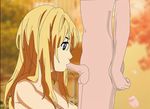  1girl blonde_hair fellatio miyazono_kaori miyazono_kawori oral penis shigatsu_wa_kimi_no_uso uncensored 