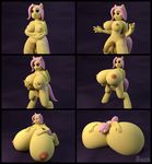  2017 3d_(artwork) abstract_background anthro bacn big_breasts blush breast_expansion breasts comic crossgender dickgirl digital_media_(artwork) equine erection friendship_is_magic growth hair intersex looking_at_viewer mammal my_little_pony nipples nude penis simple_background smile solo standing 