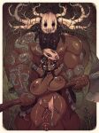  axe breasts curvy highres holding holding_axe huge_breasts huge_penis mask original penis rapscallion 