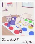 4chan anthro canid canine cat_spiral clothing colored_sketch female flat_colors front_view hi_res hoodie mammal pawpads paws polaroid_photo presenting sketch solo topwear twister xoxo