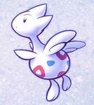  2_toes curious digital_media_(artwork) flying nintendo outline pok&eacute;mon side_view simple_background solo textured_background toes togetic video_games white_skin white_wings wings zaikudo 