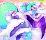  amethystdust anthro butt dragon female hair japanese_text looking_back smile solo text tongue tongue_out wings 
