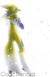  2017 anime anthro canine coderenard digimon female fox fur hi_res hq invalid_tag mammal poster renamon renard simple_background video_games 