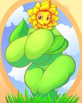  2015 anthro big_breasts breasts conker&#039;s_bad_fur_day female flower huge_breasts hyper hyper_breasts jaeh miss_sunflower nude plant solo sun_flower video_games 
