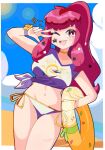  1girl absurdres facial_mark fire_emblem fire_emblem_engage gold_belt hair_ornament highres hoshinokotta star_(symbol) star_facial_mark star_hair_ornament two-tone_cape upper_body w yunaka_(fire_emblem) 